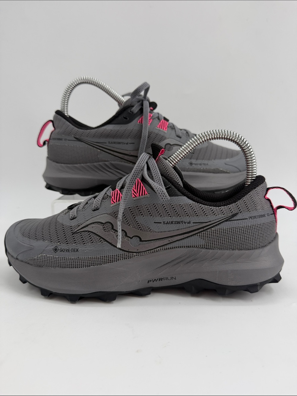 Saucony Peregrine 13 GTX Trail Running Shoes Women's Size 6.0 Gravel/Black